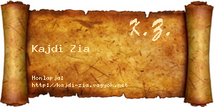 Kajdi Zia névjegykártya
